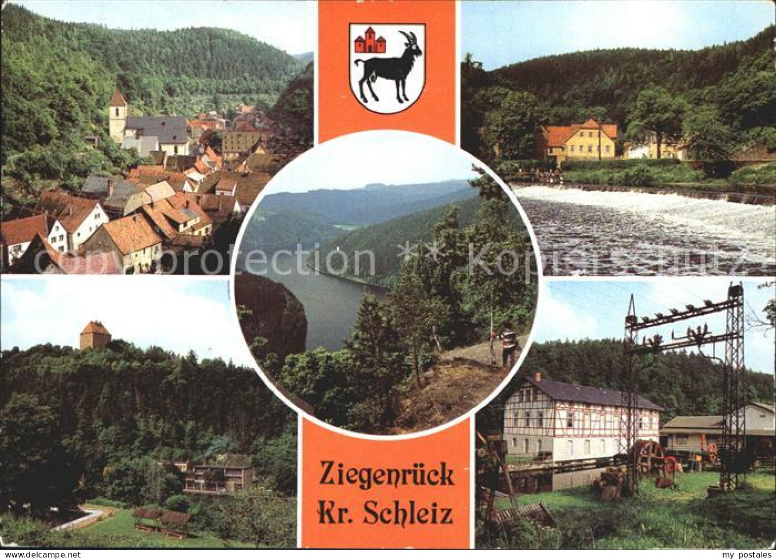 72324035 Ziegenrueck Teilansicht Saaleblick Saalewehr Schloss Wasserkraftmuseum  - Ziegenrück