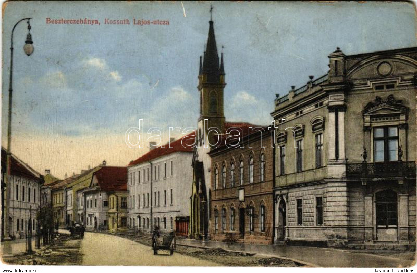 T3 1913 Besztercebánya, Banská Bystrica; Kossuth Lajos Utca. Heller Flórián Kiadása / Street (EK) - Unclassified