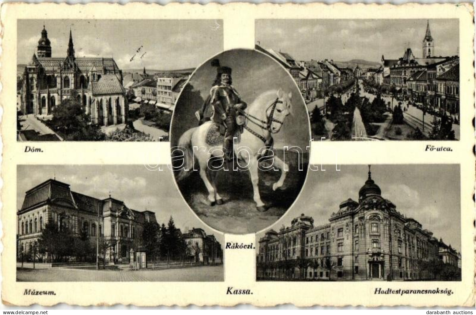 * T2/T3 Kassa, Kosice; Fő Utca, Rákóczi, Múzeum, Hadtestparancsokság / Main Street, Museum, Military Headquarters (Rb) - Zonder Classificatie