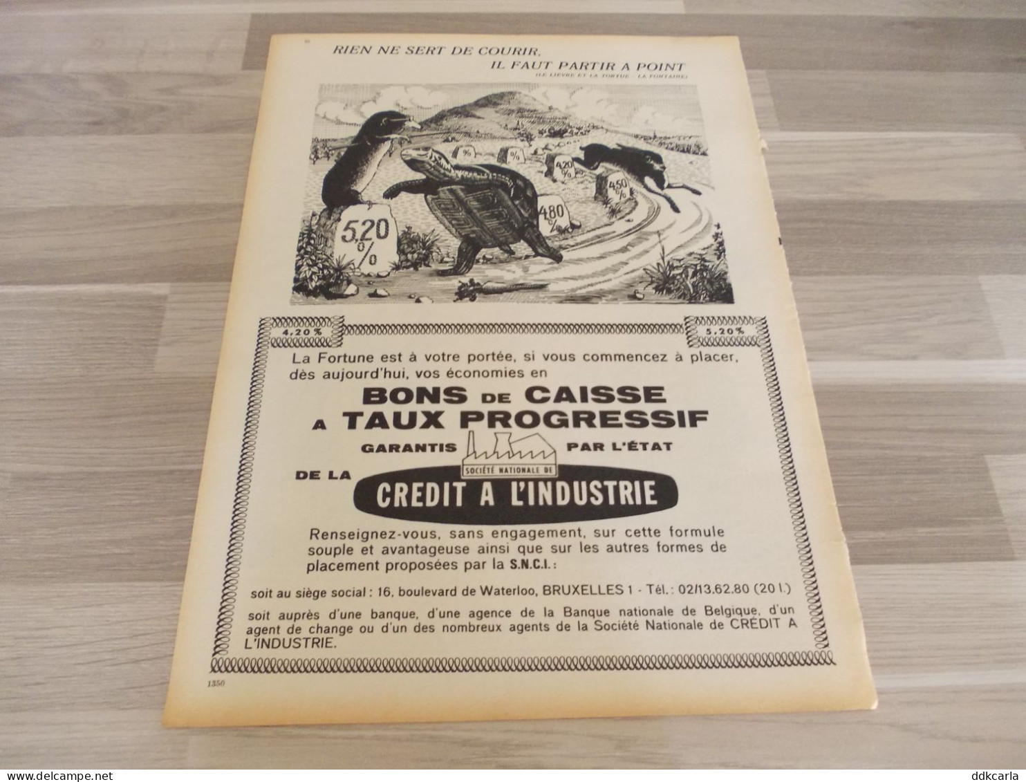 Reclame Advertentie Uit Oud Tijdschrift 1963 - Bons De Caisse à Taux Progressif - Soc. Nat. De Credit à L'Industrie - Publicités