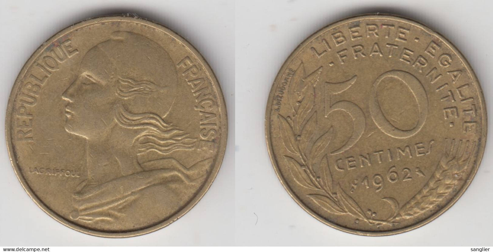 50 CENTIMES 1962 (3 PLIS) - 50 Centimes