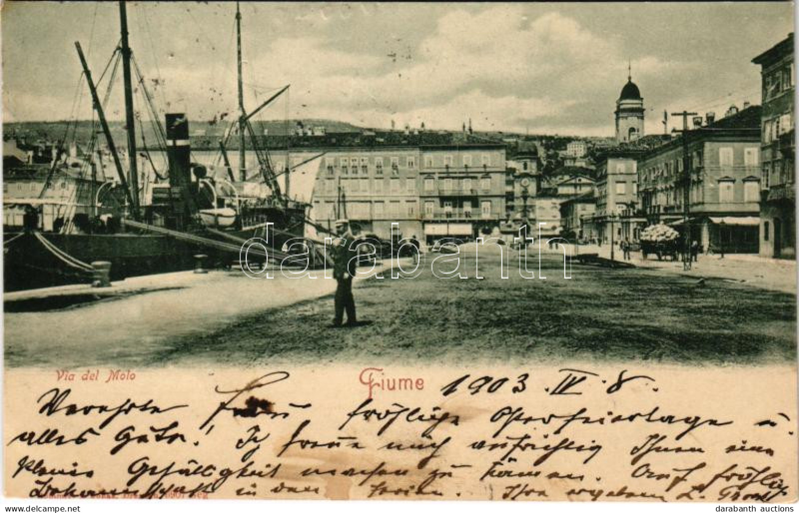 T2 1903 Fiume, Rijeka; Via Del Molo - Zonder Classificatie