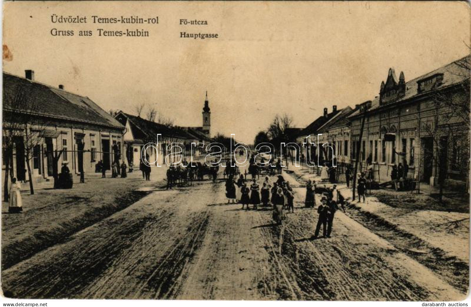 T2/T3 1910 Kevevára, Temeskubin, Kovin; Fő Utca, üzletek. Batka Sándor Felvétele / Hauptgasse / Main Street, Shops (fl) - Non Classés