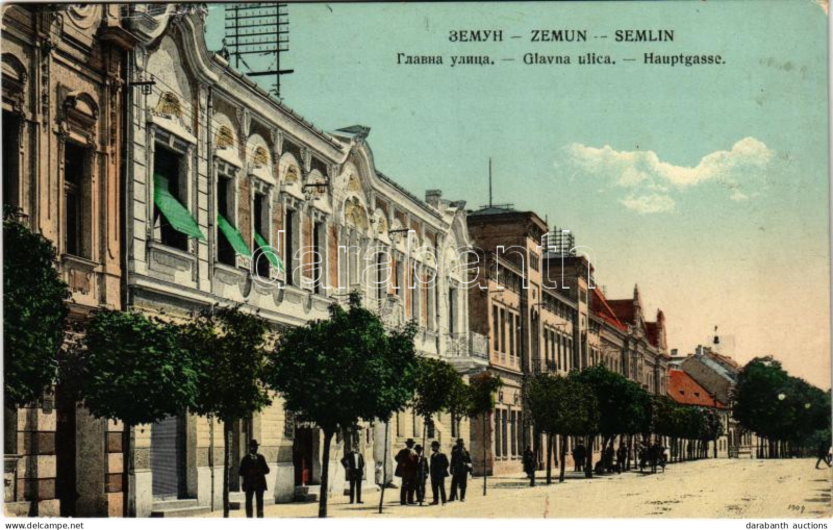 T2/T3 1909 Zimony, Semlin, Zemun; Hauptgasse / Fő Utca. Milan Ilkic Kiadása / Glavna Ulica / Main Street - Ohne Zuordnung