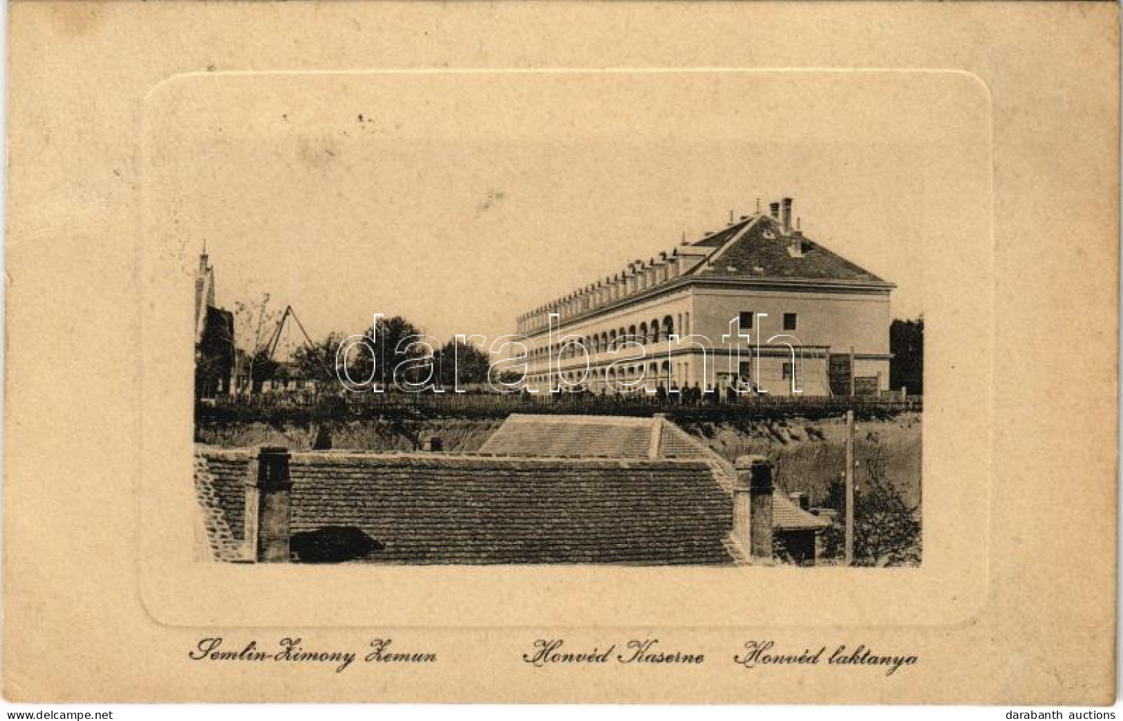 * T2/T3 1912 Zimony, Semlin, Zemun; Honvéd Laktanya. W.L. Bp. 1001. / Military Barracks (EK) - Sin Clasificación