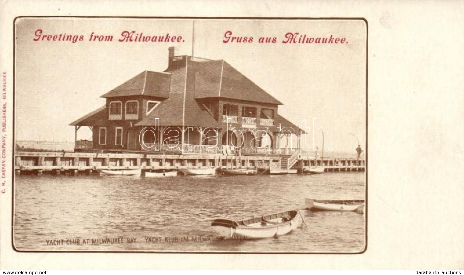 ** T2/T3 Milwaukee, Yacht Club, Boat (13,8 Cm X 8,2 Cm) (EK) - Unclassified