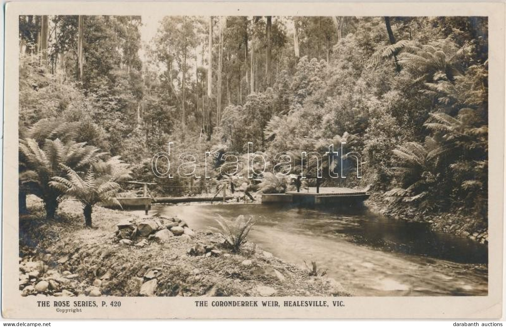 * T2/T3 Healesville, Victoria; The Coronderrek Weir, The Rose Series P. 420. (EK) - Unclassified