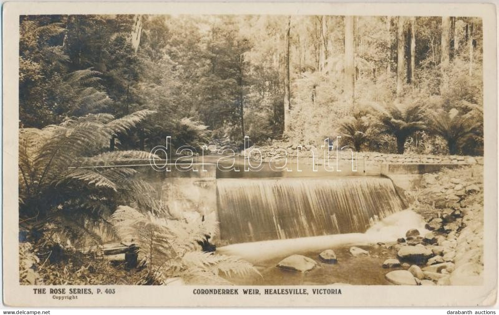 * T2/T3 Healesville, Victoria; Coronderrek Weir, The Rose Series P. 403. (EK) - Unclassified