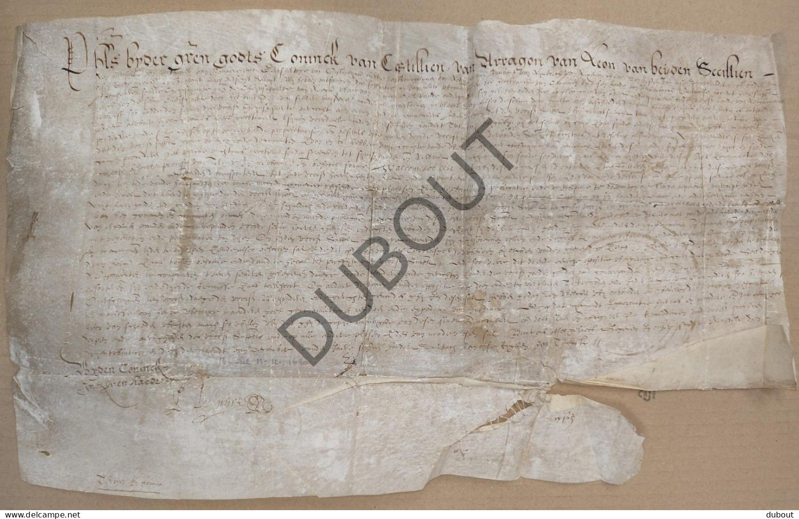 Nederland: Klimmen/Valkenburg/Beek/Spaubeek - Manuscript Perkament 1630 Betreft Familie Jan Heuts/Huts (V3030) - Manuscrits