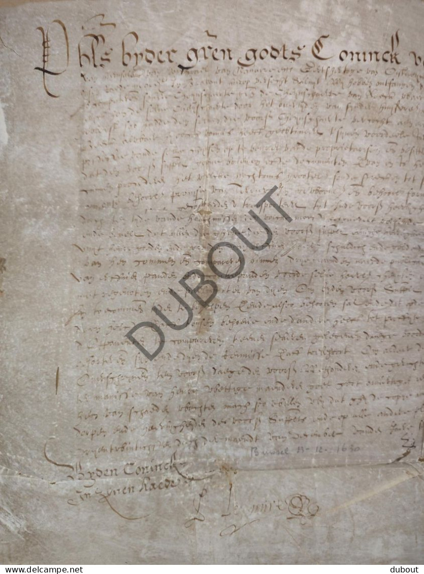 Nederland: Klimmen/Valkenburg/Beek/Spaubeek - Manuscript Perkament 1630 Betreft Familie Jan Heuts/Huts (V3030) - Manuscrits