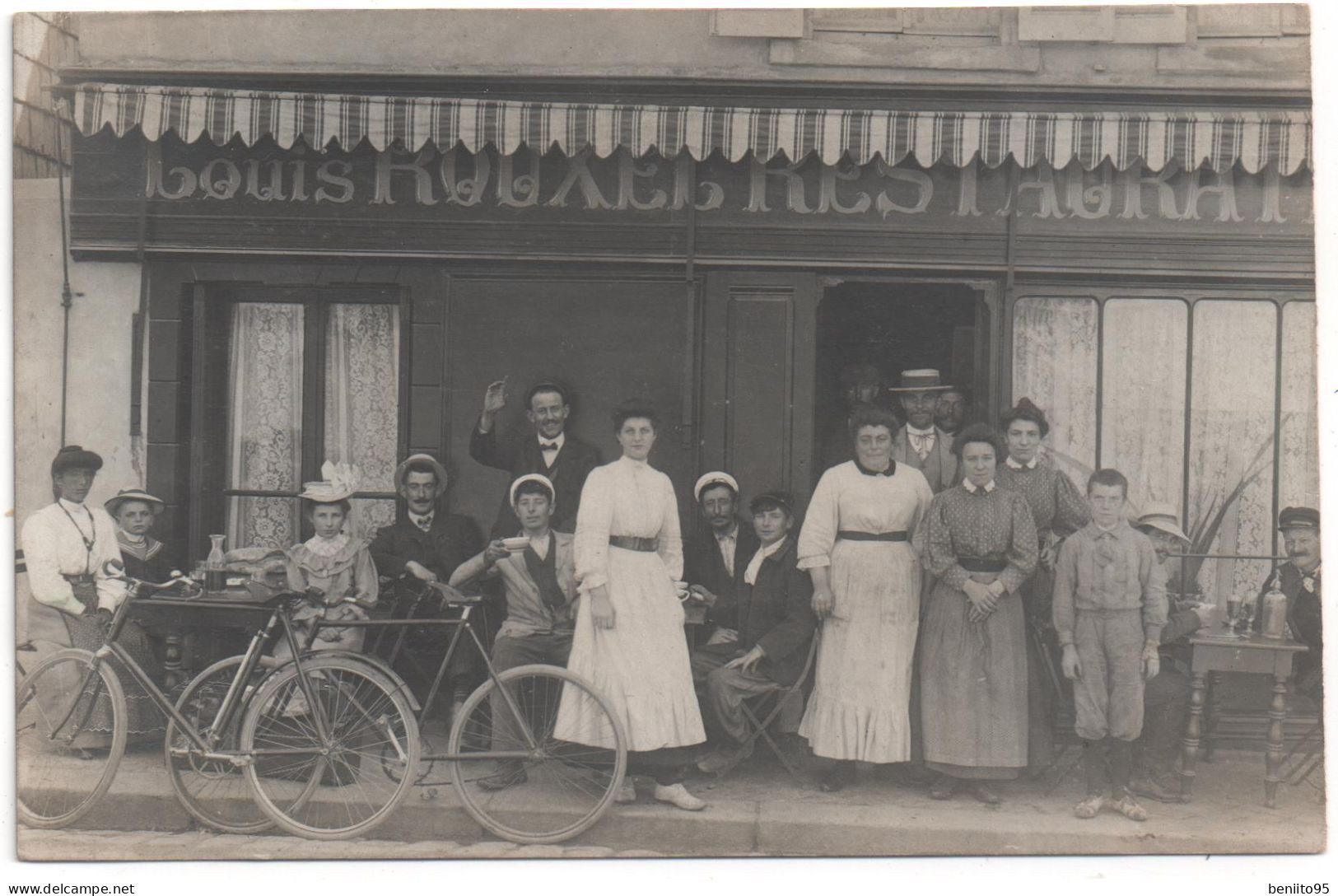 CARTE-PHOTO De CHERBOURG - Restaurant Louis ROUXEL ( Belle Animation!!). - Cherbourg