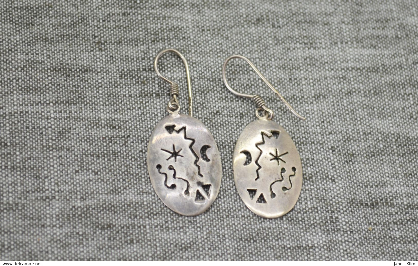 Vintage Earrings German Silver - Oorringen