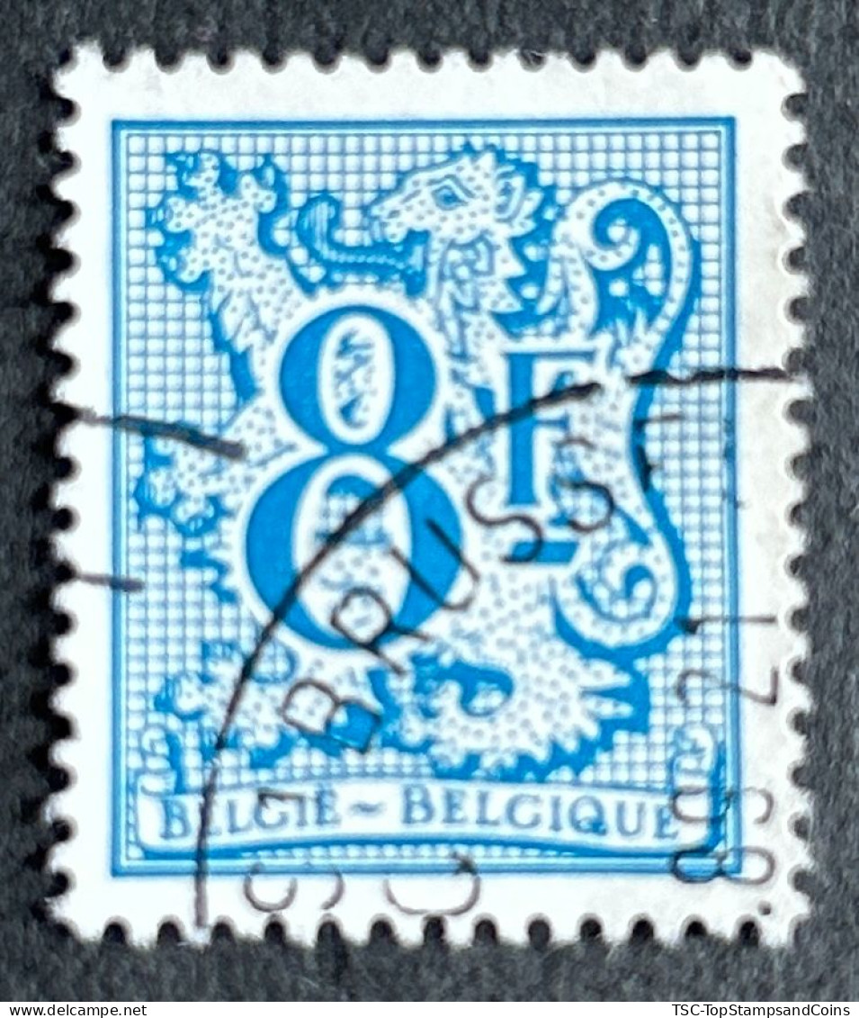 BEL2093Ua2 - Number On Heraldic Lion - 8 F Used Stamp - Belgium - 1986 - 1951-1975 Heraldic Lion