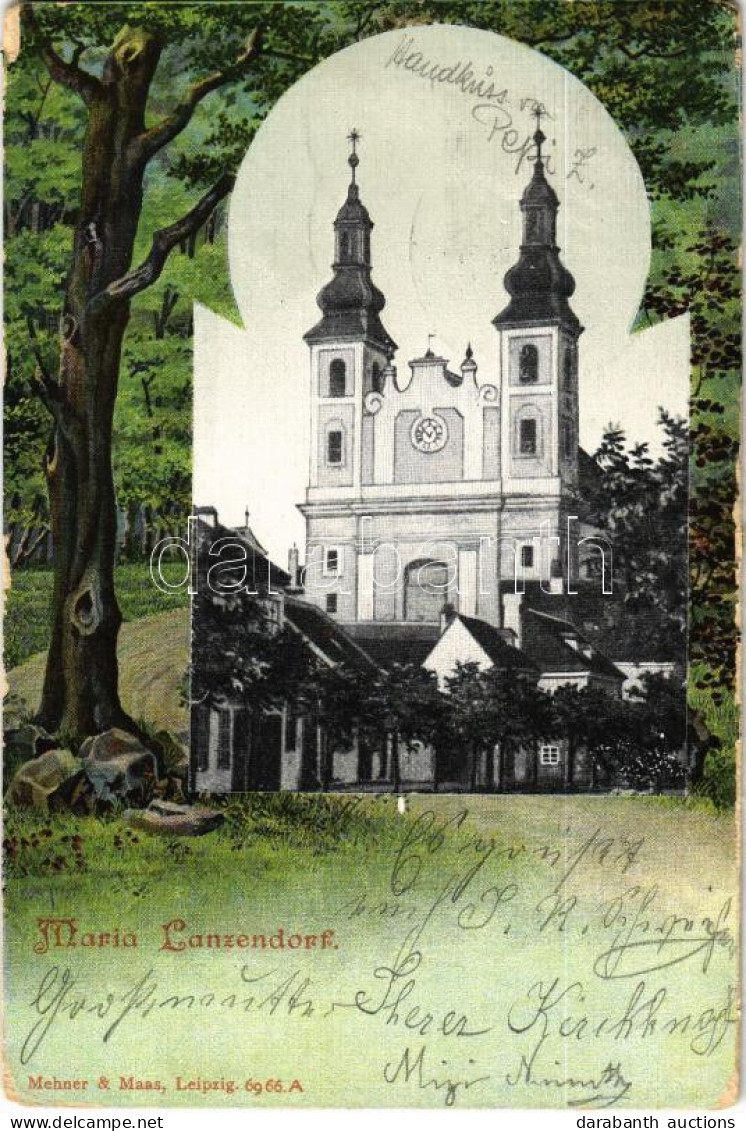 T4 1904 Maria Lanzendorf, Wallfahrtskirche / Pilgrimage Church. Art Nouveau, Forest Frame (EM) - Non Classés