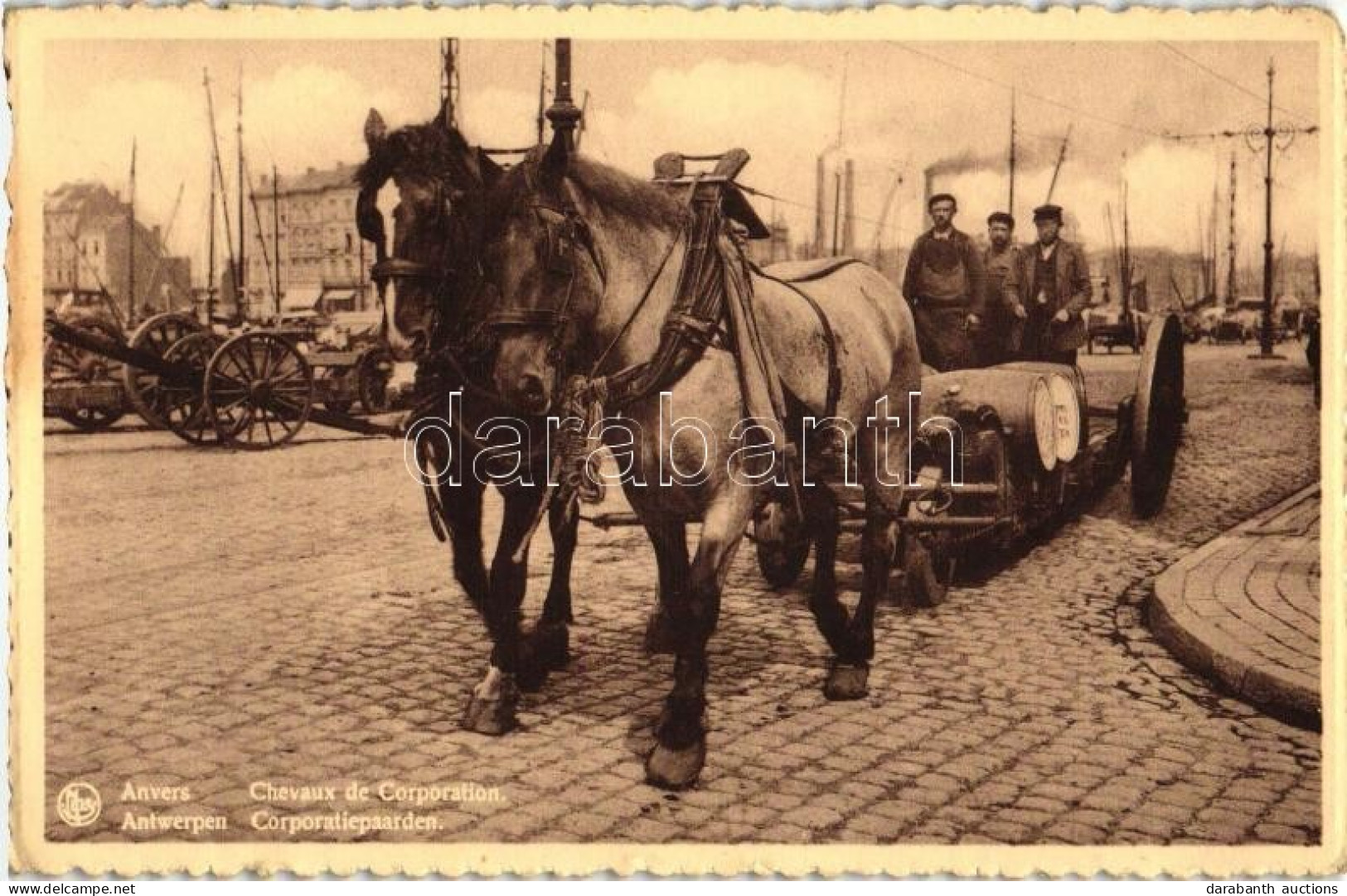 ** T2 Antwerpen, Anvers; Chevaux De Corporation / Horse Carriage Of The Factory - Non Classés