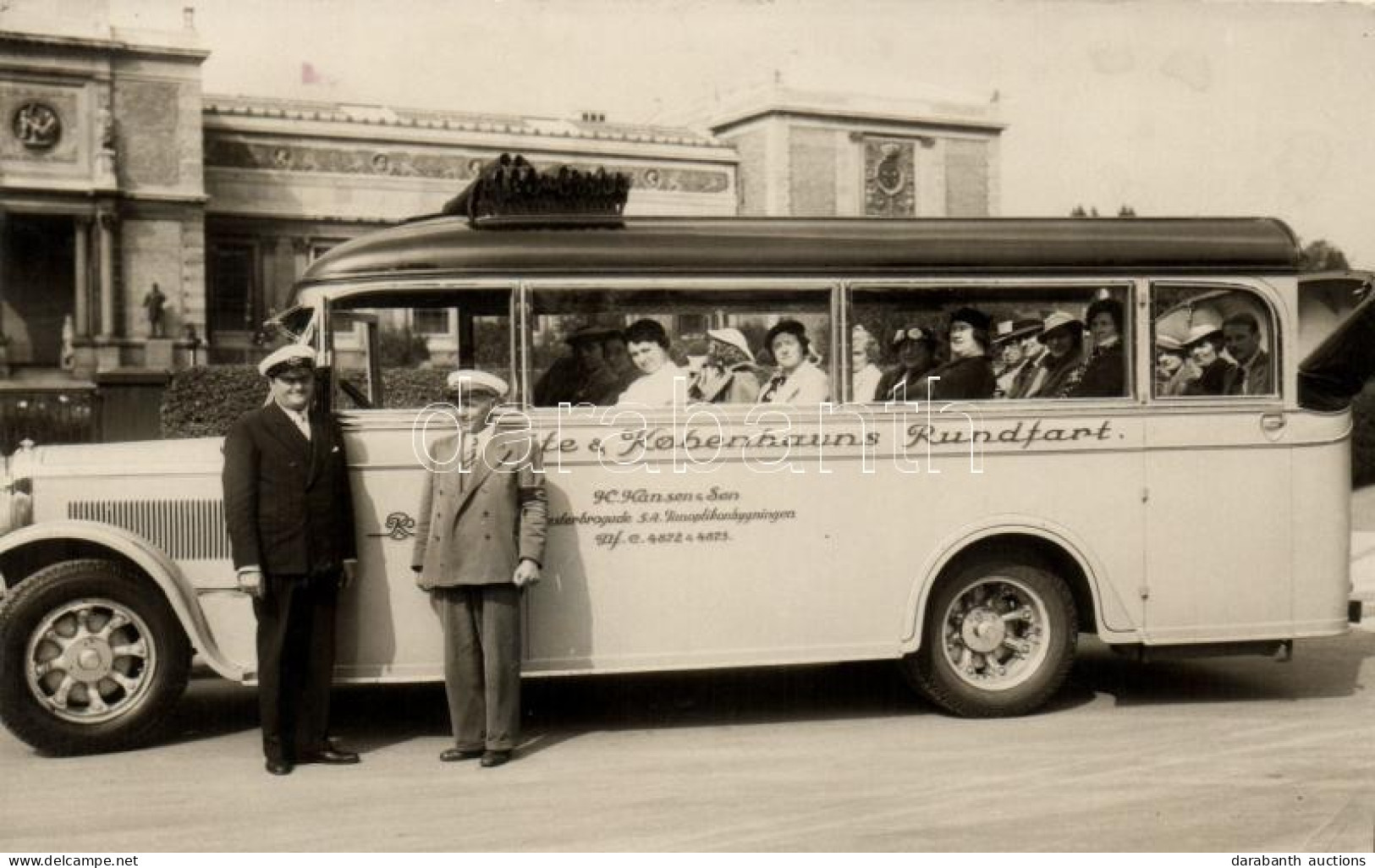 T2/T3 1936 Copenhagen, Kobenhavn; Rundfart Automobile, Photo (EK) - Non Classés