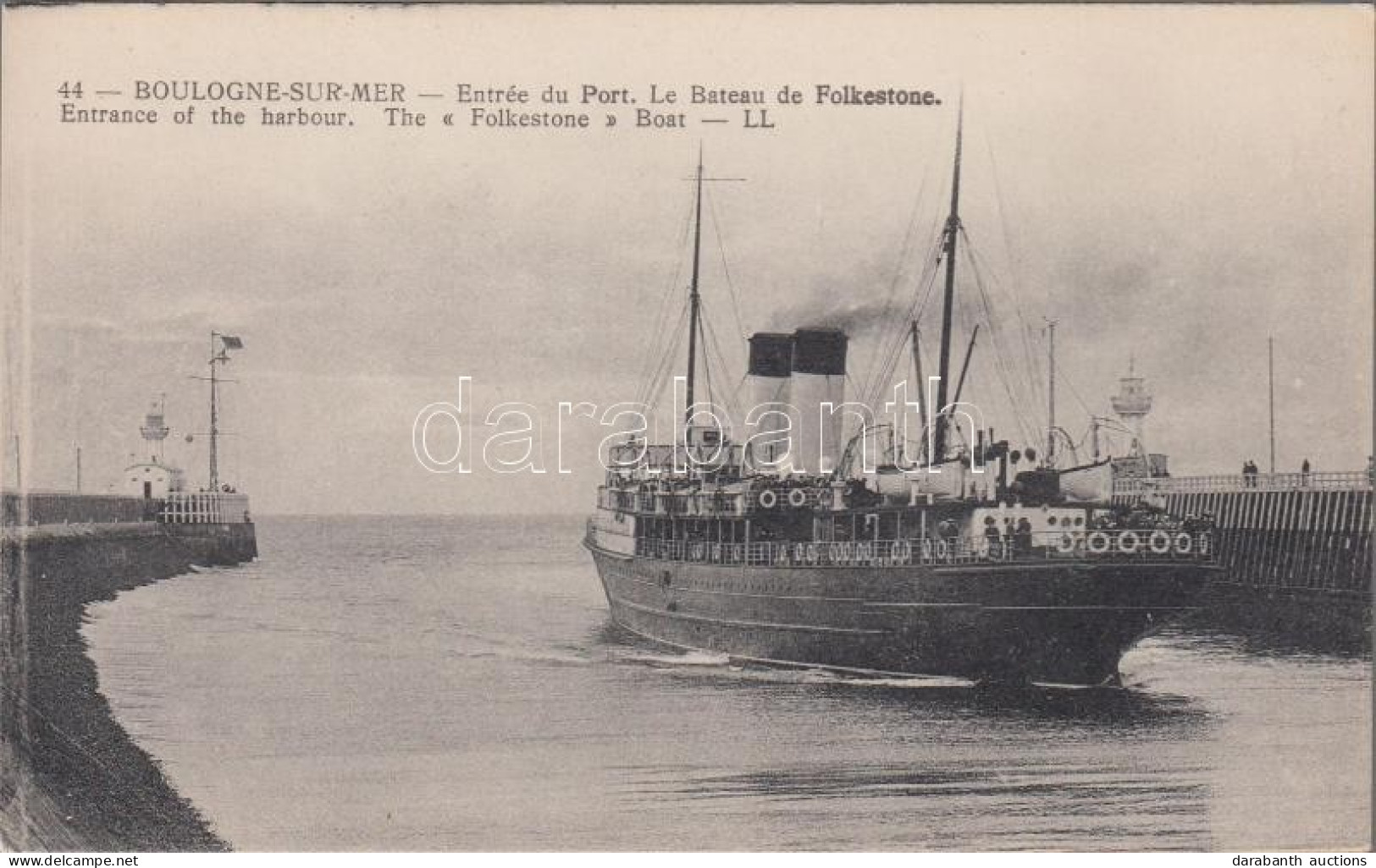 ** T1/T2 Boulogne-sur-Mer, Entrance Of The Harbour, The Folkestone Boat - Unclassified