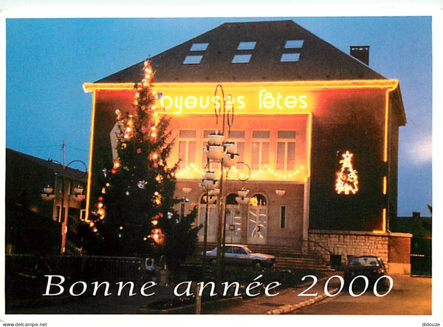 59 - Vieux Condé - L'Hôtel De Ville - Illuminations De Noël - Bonne Année 2000 - Carte Neuve - CPM - Voir Scans Recto-Ve - Vieux Conde
