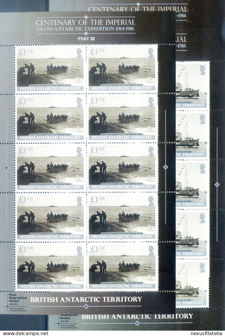 Spedizione Imperiale Di E. Shackleton 2015. 6 Minifogli. - Altri & Non Classificati