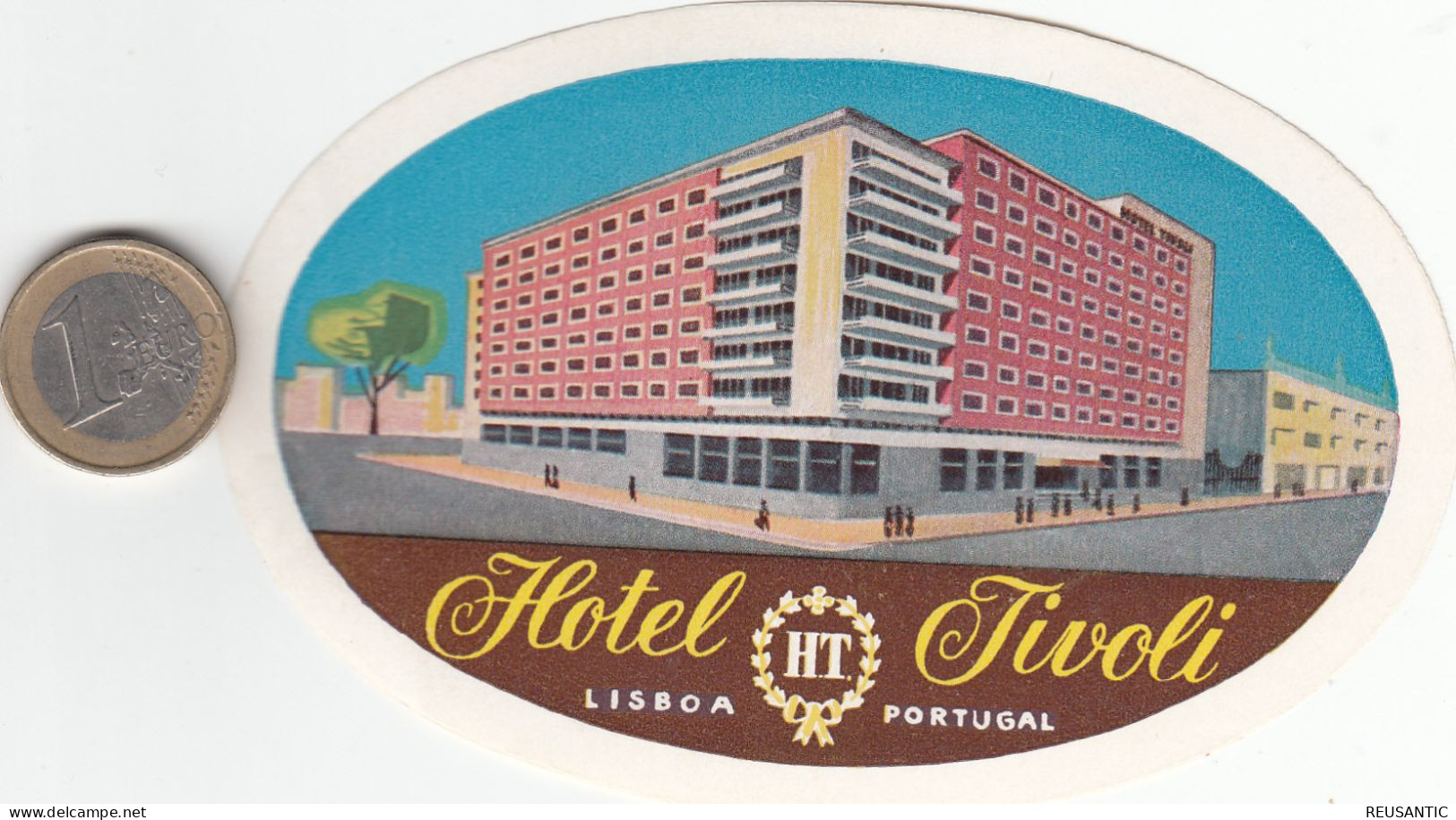 ETIQUETA - STICKER - LUGGAGE LABEL PORTUGAL HOTEL TIVOLI EN LISBOA - Etiketten Van Hotels