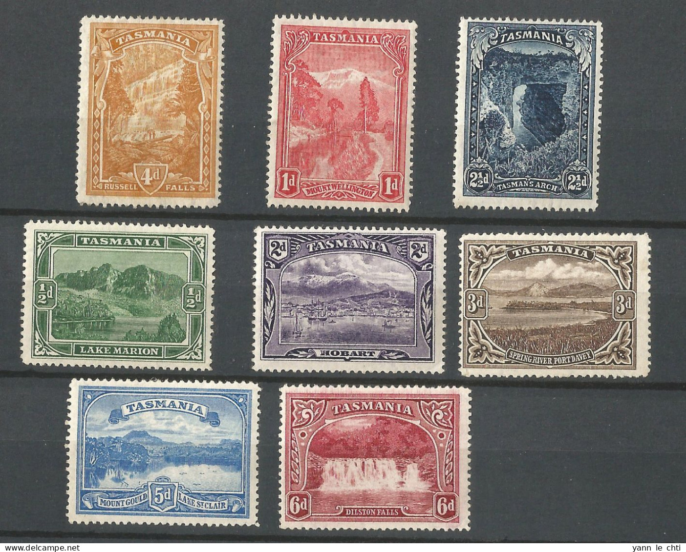 Tasmanie Tasmania 1900 Australia 1/2 P Au 6 P Filigrane T A S * MH Traces De Charnières SG 229 - 236 - Neufs