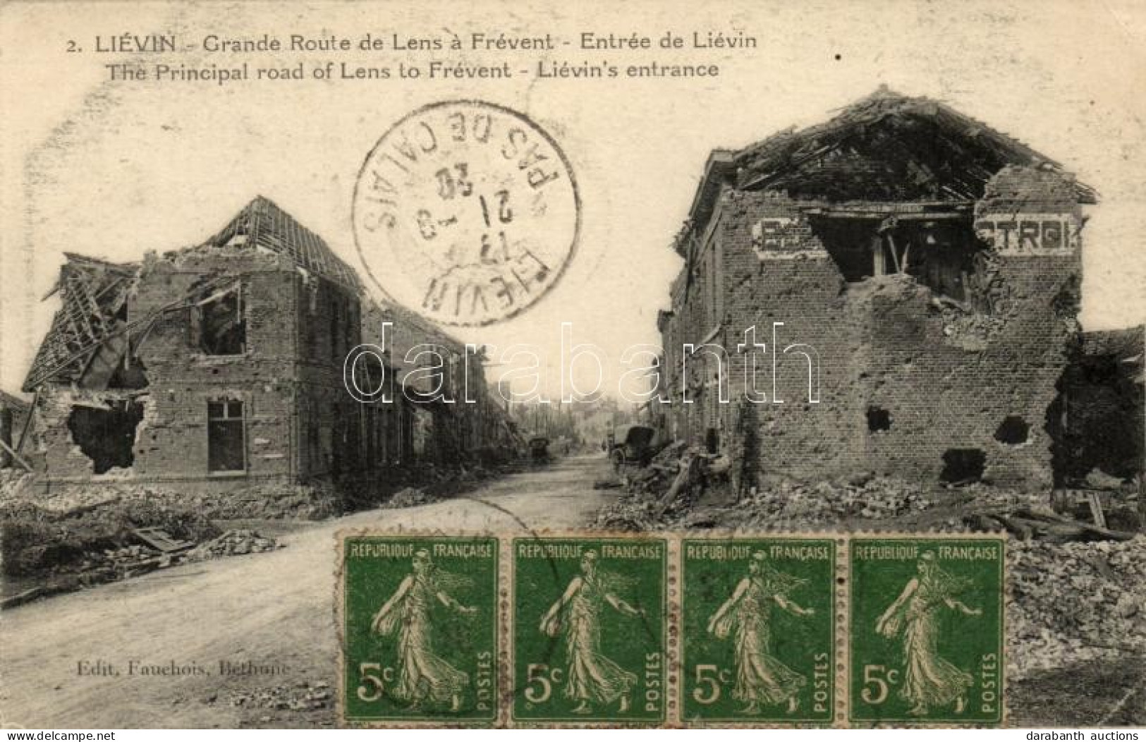 T2/T3 Liévin, WWI Destroyed Principal Road (EK) - Unclassified