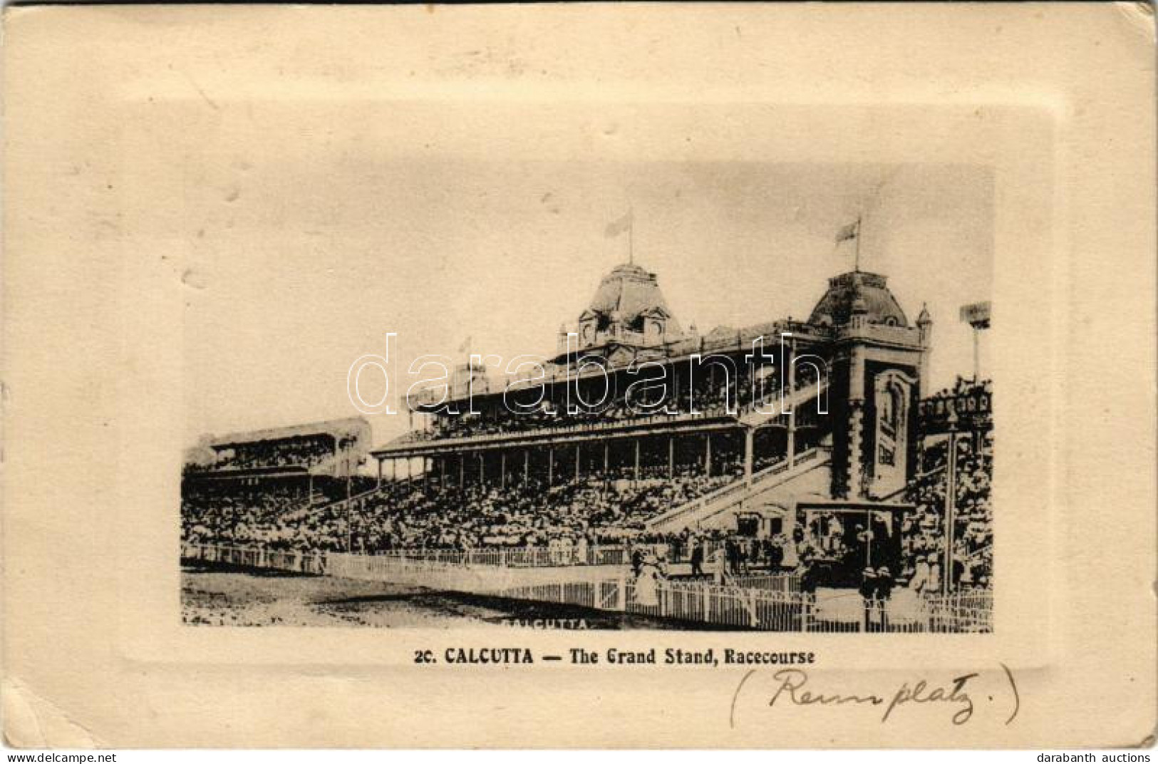 T2/T3 Calcutta, Kolkata; The Grand Stand, Racecourse, Horse Race (EK) - Unclassified