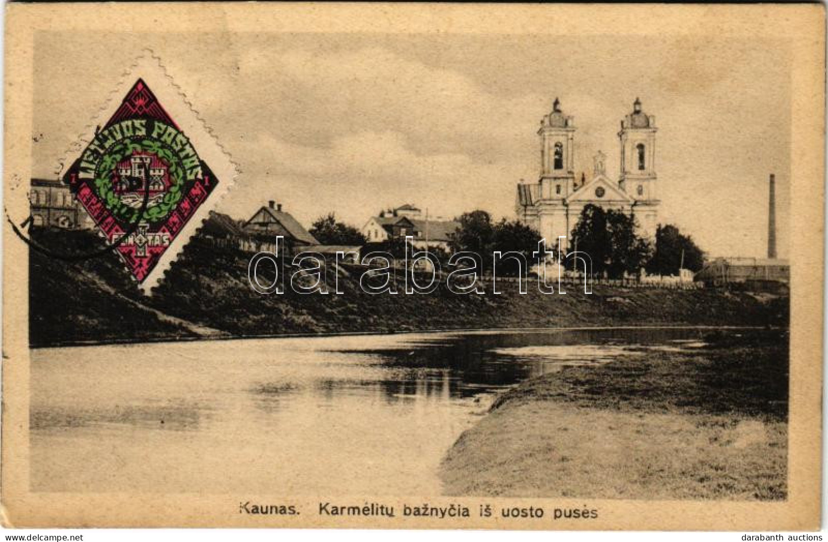 * T2/T3 Kaunas, Kowno; Karmelitu Baznycia Is Uosto Puses / Carmelite Church From The Port Side (EK) - Unclassified