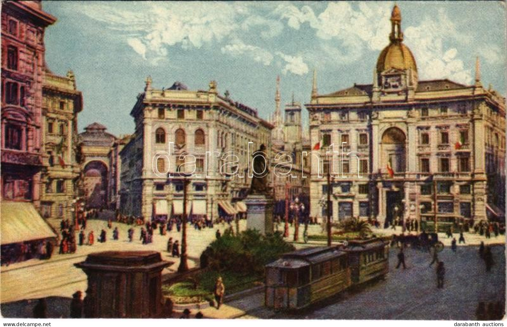 ** T2/T3 Milano, Milan; Piazza Cordusio E Monumento A Giuseppe Parini / Square, Monument, Tram (EK) - Non Classés