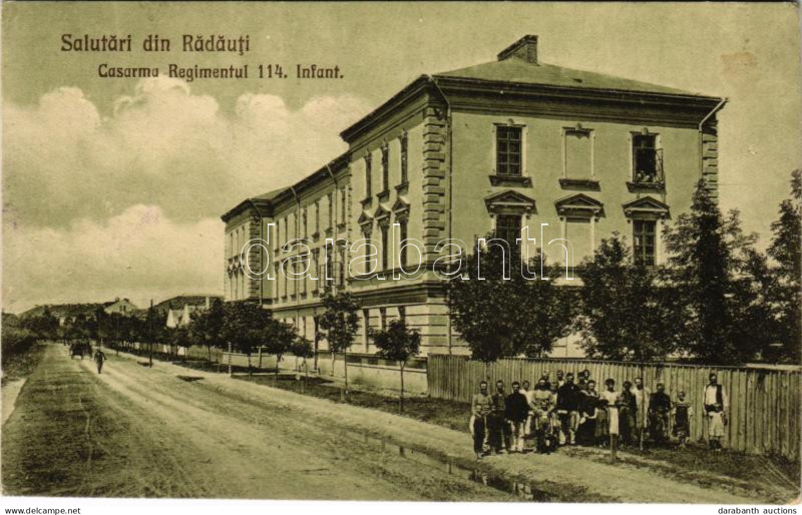 * T2/T3 1927 Radauti, Radóc, Radautz (Bukovina, Bucovina, Bukowina); Casarma Regimentul 114. Infant. / Military Barracks - Non Classés