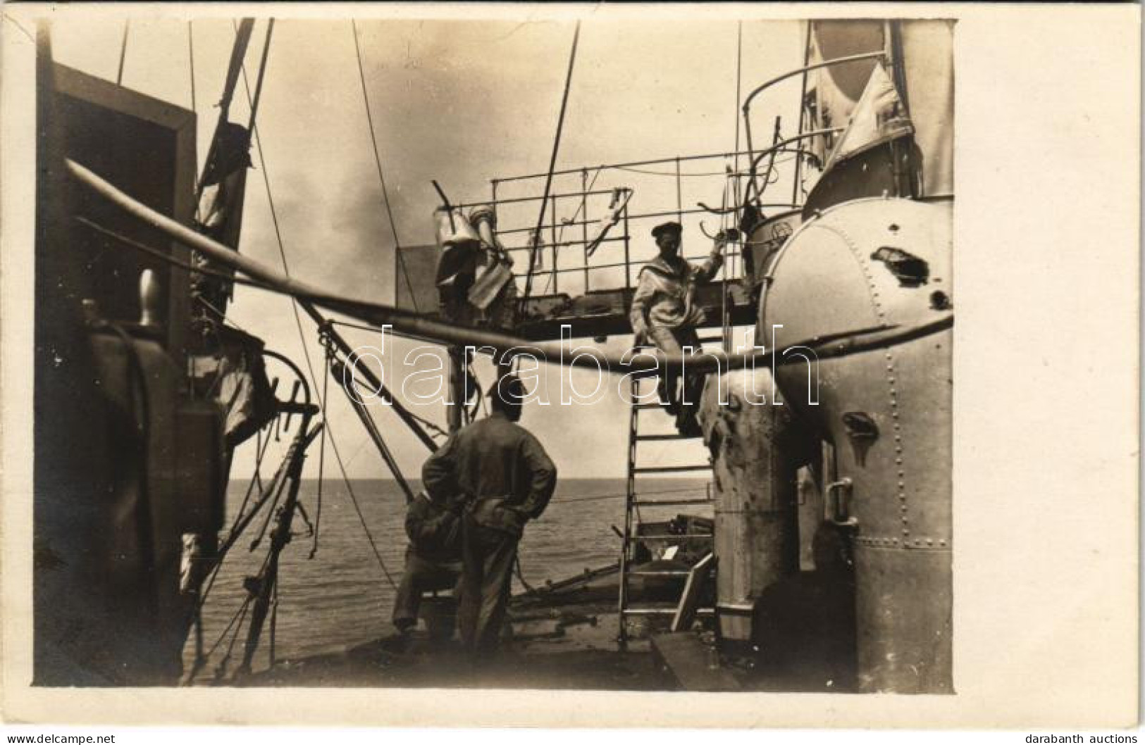 ** T1/T2 1917 SMS NOVARA Cs. és Kir. Haditengerészet Helgoland-osztályú Gyorscirkáló Fedélzete Az Otrantó-i ütközet Után - Zonder Classificatie