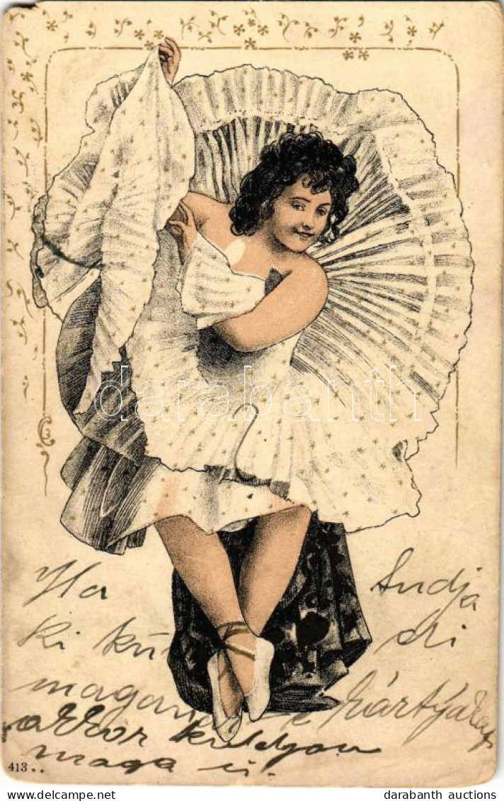 T3 1902 Balerina, Balett Táncos Hölgy / Balett Dancer. Lady Art Postcard, Litho (EM) - Sin Clasificación