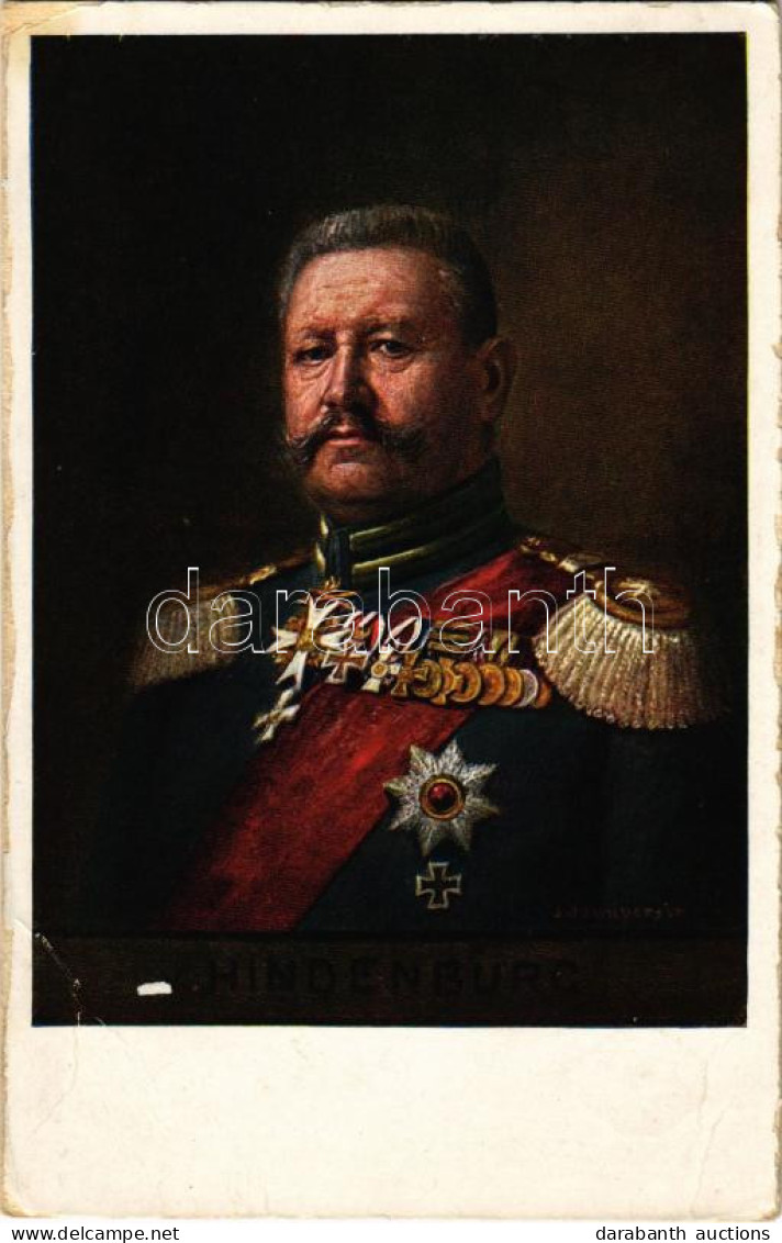 ** T2/T3 Hindenburg / WWI German Military Art Postcard, Field Marshal. W.R.B. & Co. Wien III. Nr. 297. S: J. Jaunbersin  - Zonder Classificatie