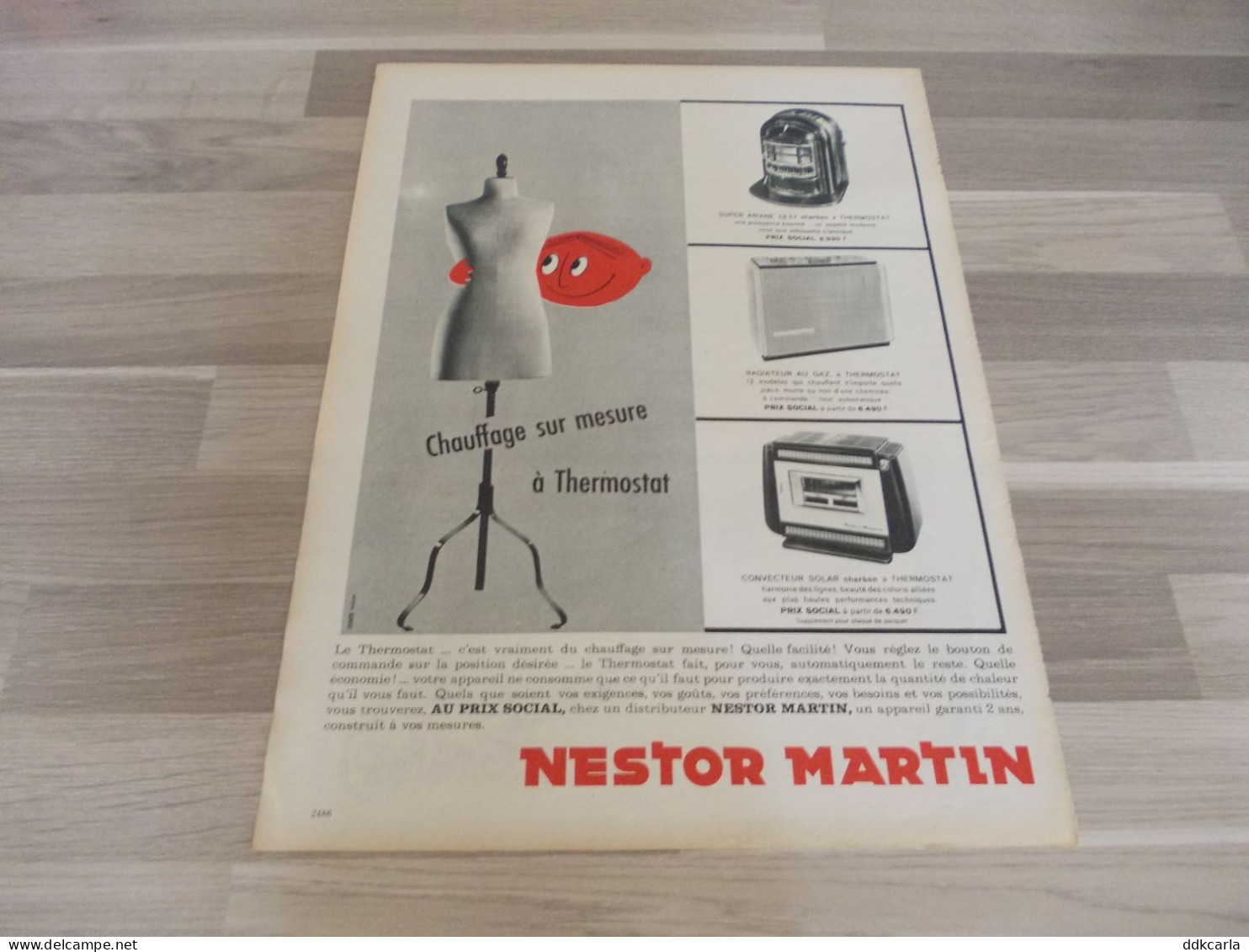 Reclame Advertentie Uit Oud Tijdschrift 1963 - Nestor Martin Chauffage Sur Mesure à Thermostat - Publicités