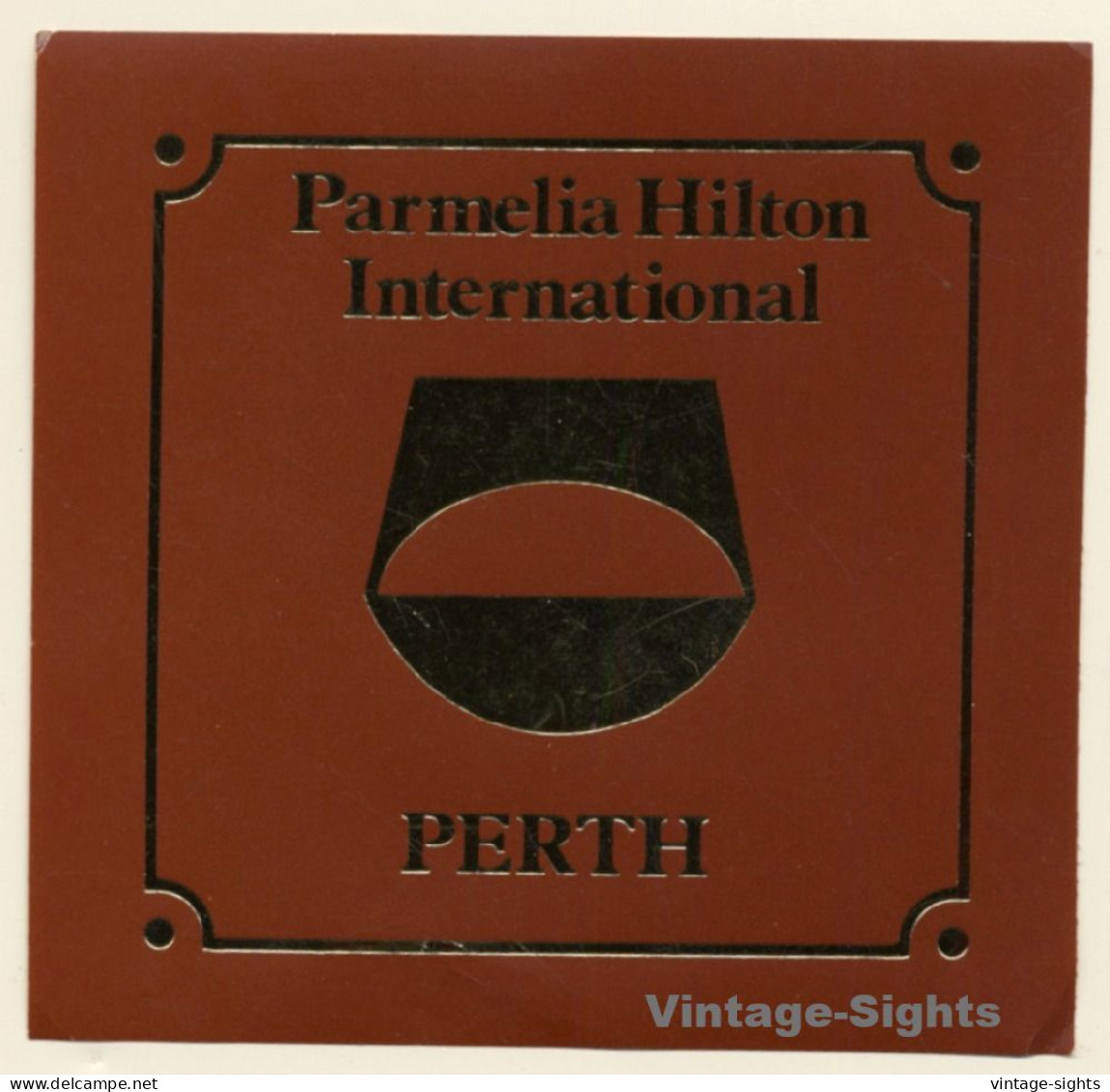 Perth / Australia: Parmelia Hilton International Hotel (Vintage Luggage Label) - Hotelaufkleber