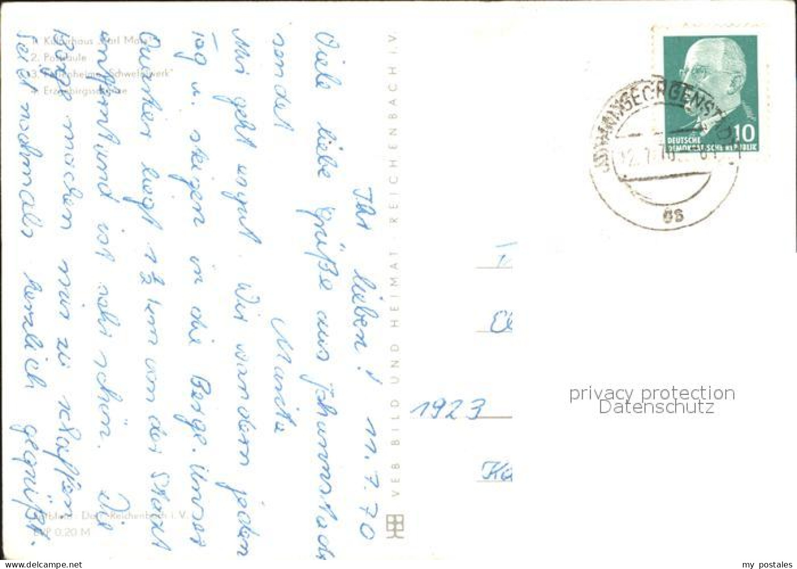 72323063 Johanngeorgenstadt Sprungschanze Kulturhaus Postsaeule Ferienheime Schw - Johanngeorgenstadt