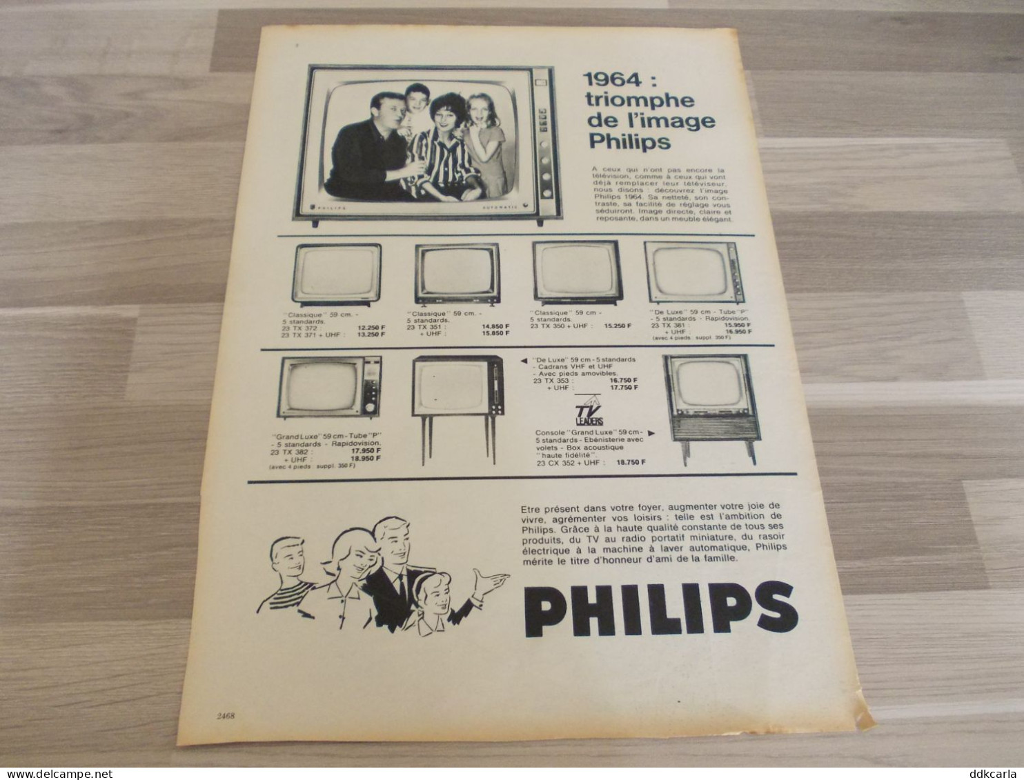 Reclame Advertentie Uit Oud Tijdschrift 1963 - TV Philips - Publicités