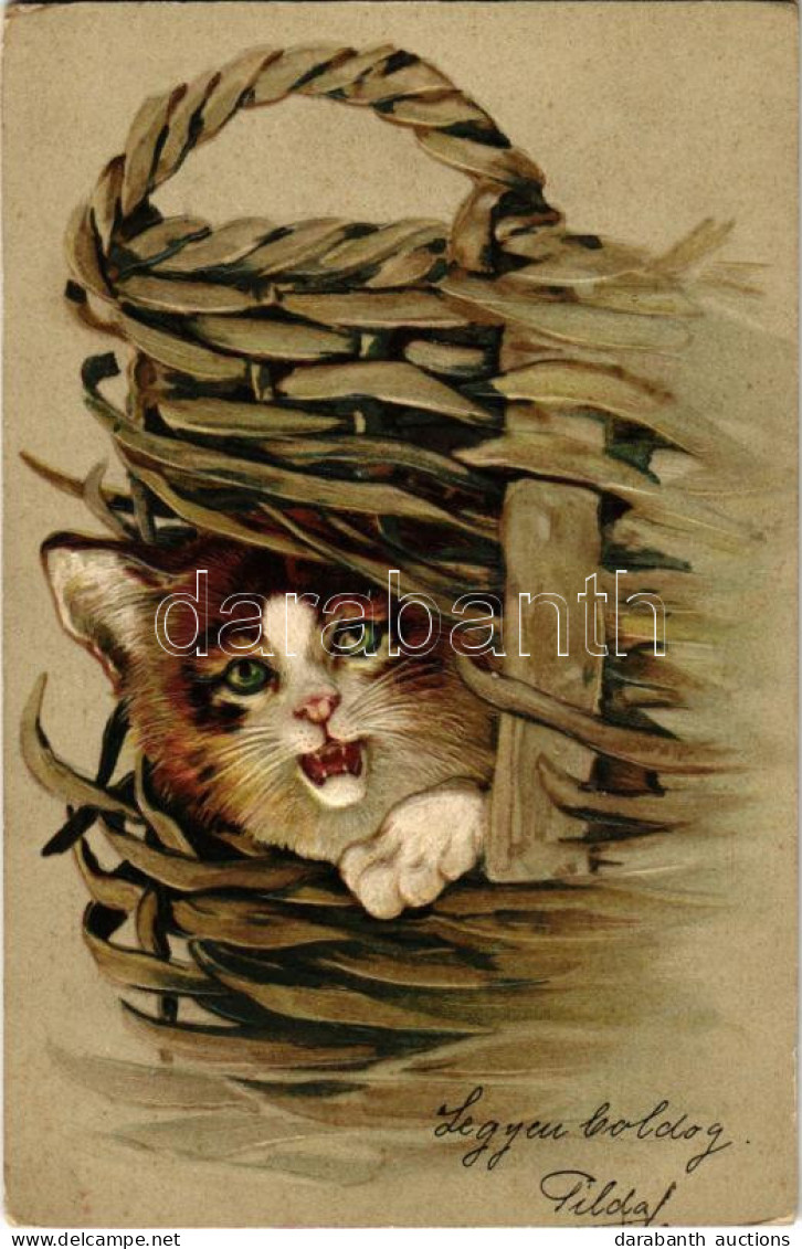 * T2/T3 Macska - Dombornyomott / Cat. P.F.B. Serie 2285. Embossed Litho (fl) - Non Classés