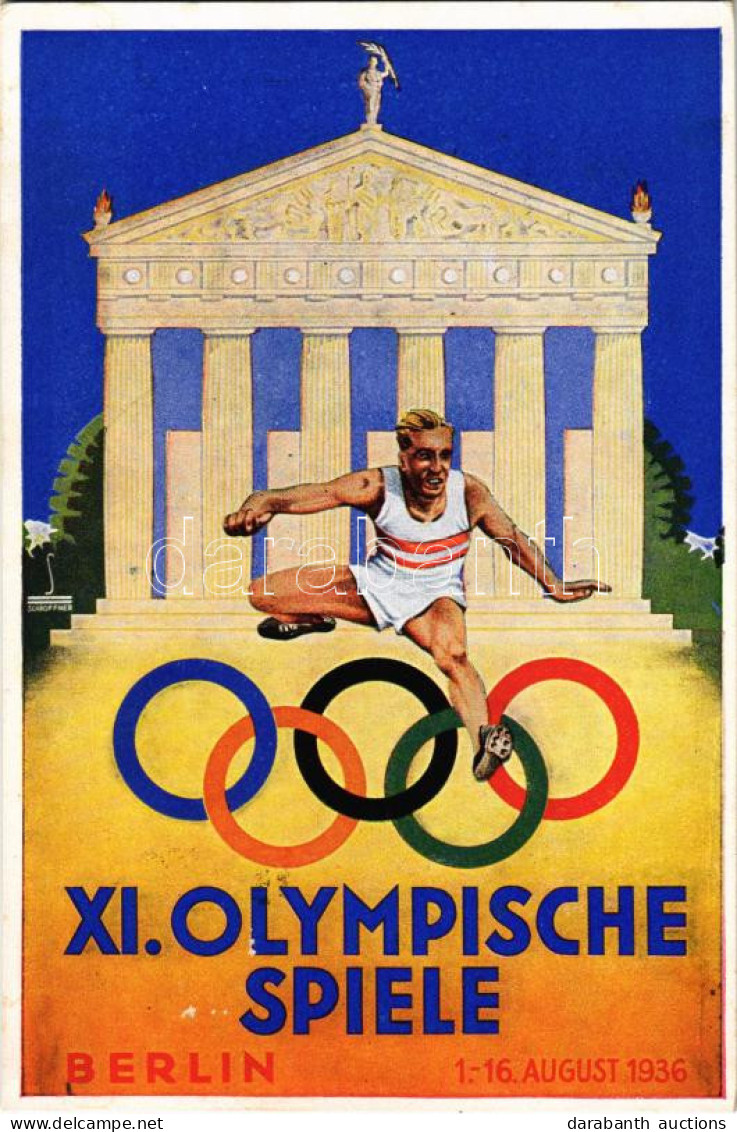 T2/T3 1936 Berlin XI Olympische Spiele / 1936. évi Nyári Olimpiai Játékok / 1936 Summer Olympics S: Schroffner + "BERLIN - Non Classés