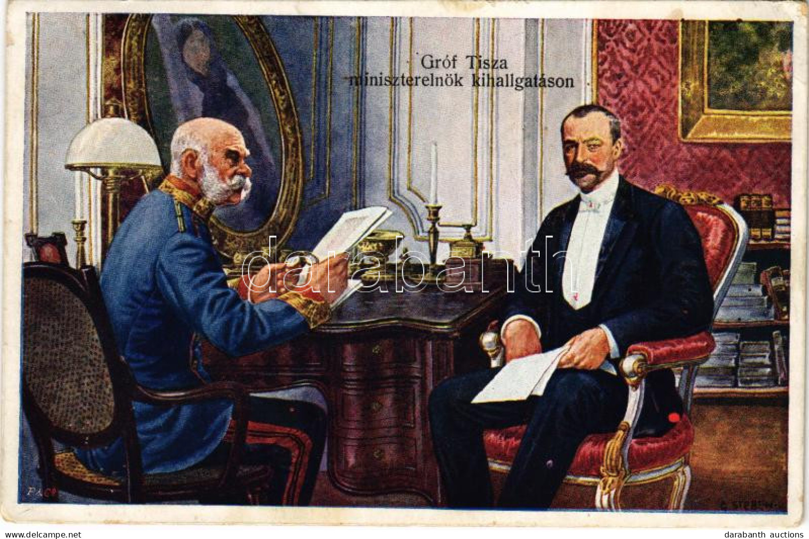 T3/T4 1916 Gróf Tisza Miniszterelnök Kihallgatáson Ferenc Józseffel / Count Tisza Hungarian Prime Minister With Franz Jo - Unclassified