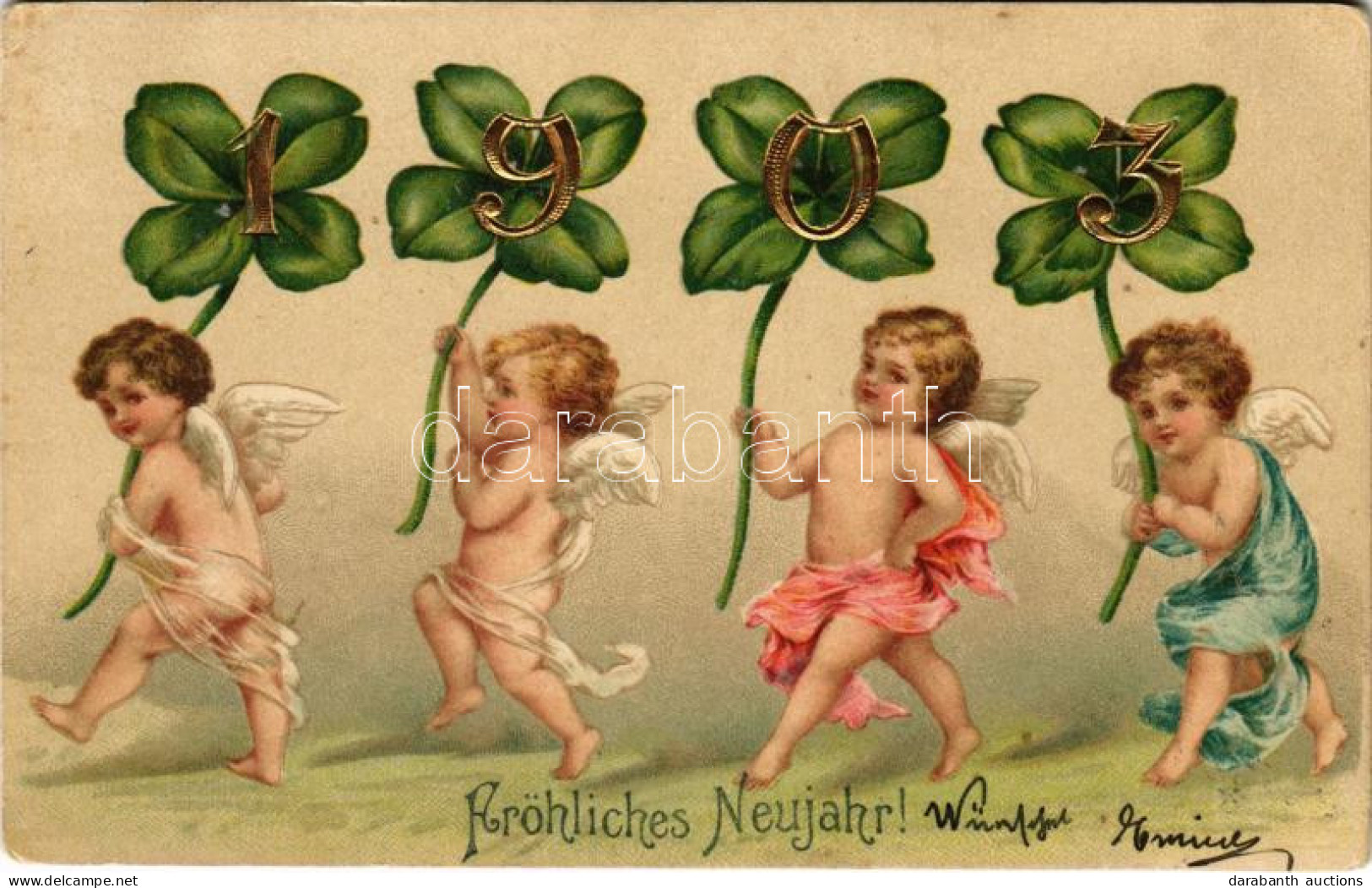 T2/T3 1903 Fröhliches Neujahr / Újévi üdvözlet / New Year Greeting. Litho (EK) - Ohne Zuordnung