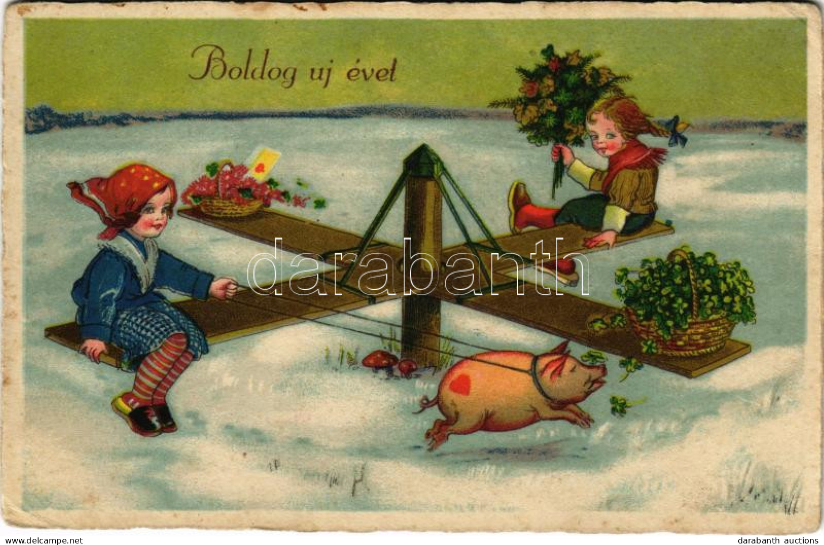 * T2/T3 Boldog új évet / New Year Greeting. WSSB 9378. Litho (EK) - Non Classés