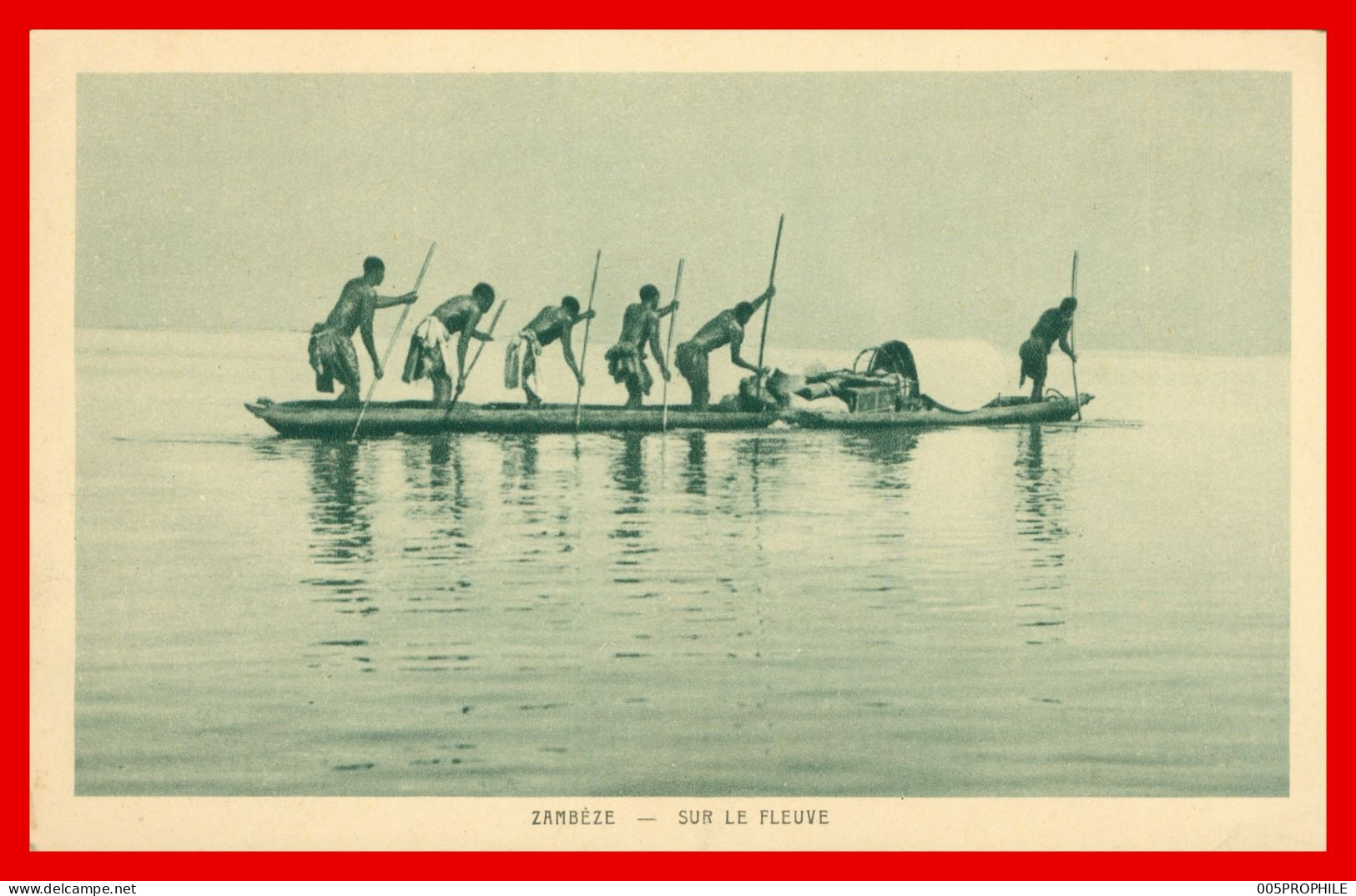 * Zambèze * En Pirogue - Sur Le Fleuve - Transport - Animée - Edit. BRAUN - Société Des Missions Evangéliques - Sambia