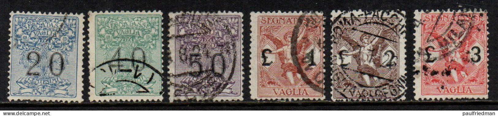 Regno 1924 - Segnatasse Per Vaglia - Serie Completa Usata - Postage Due