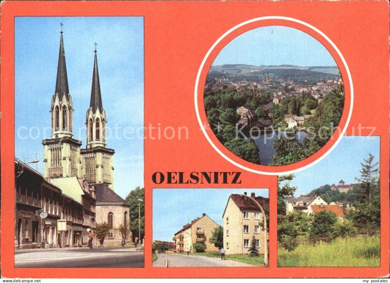 72322772 Oelsnitz Vogtland Adorfer Str Kirche Teilansicht Strasse Des Friedens S - Oelsnitz I. Vogtl.