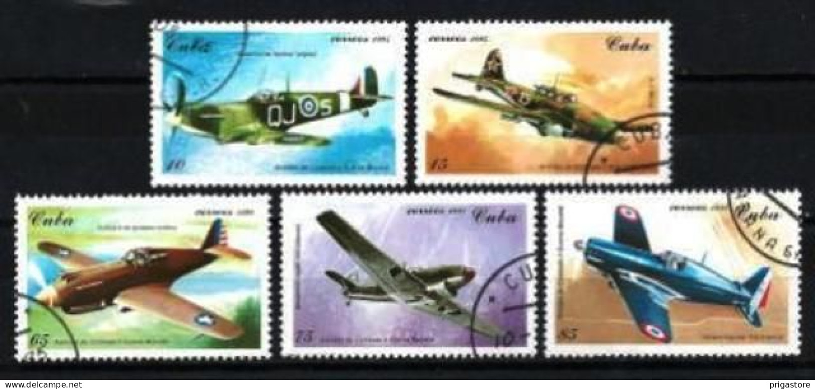 Cuba 1995 Avions (30) Yvert N° 3449 à 3453 Oblitéré Used - Used Stamps