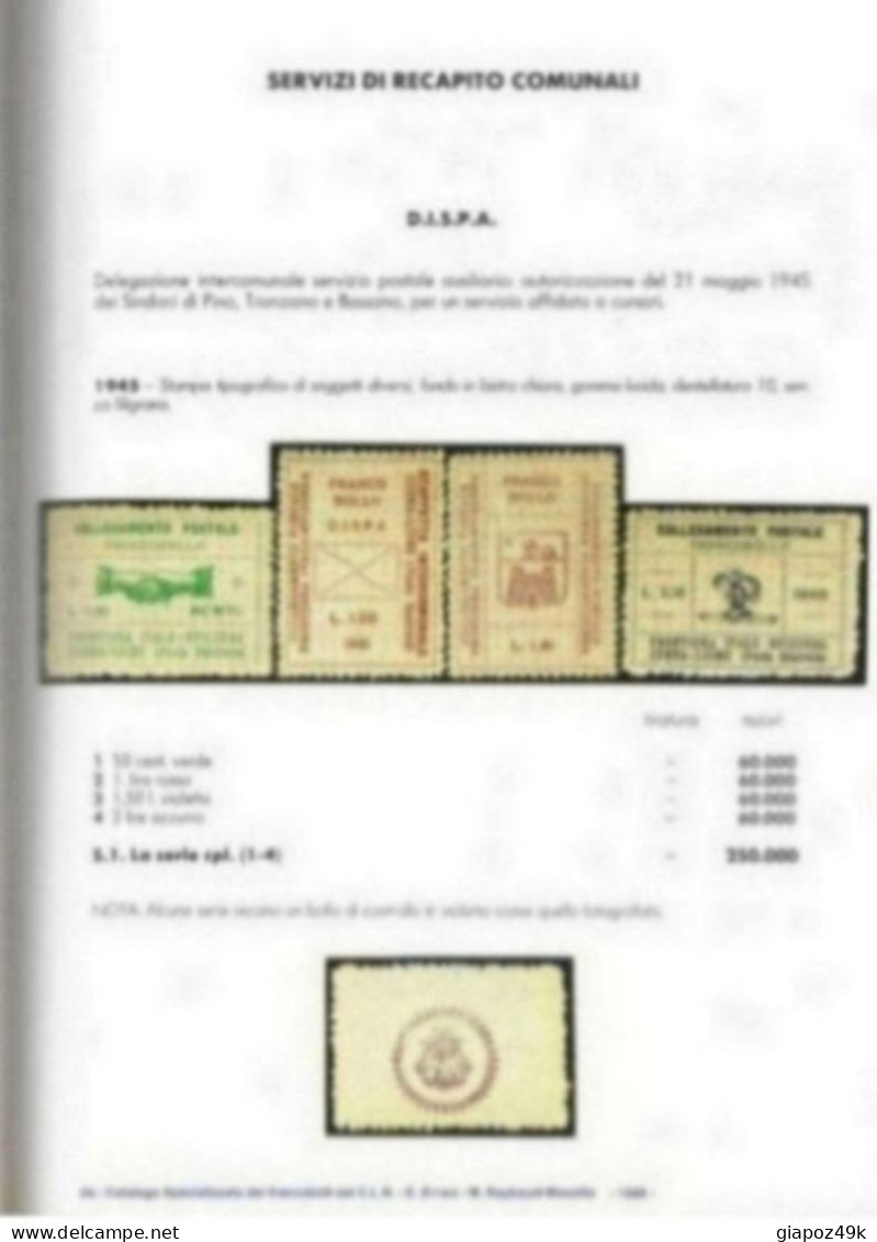 ● ITALIA Emissioni Private 1945 ֍ D.I.S.P.A. / DISPA ֍ Collegamento Postale ● Italo Svizzera: Zenna  Luino ️● Viola B ️● - Ortsausgaben/Autonome A.