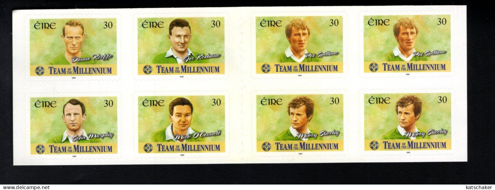 1987499683 1999 SCOTT 1191A (XX) POSTFRIS MINT NEVER HINGED - GAELIC FOOTBALL - TEAM OF THE MILLENNIUM BOOKLET - Nuovi