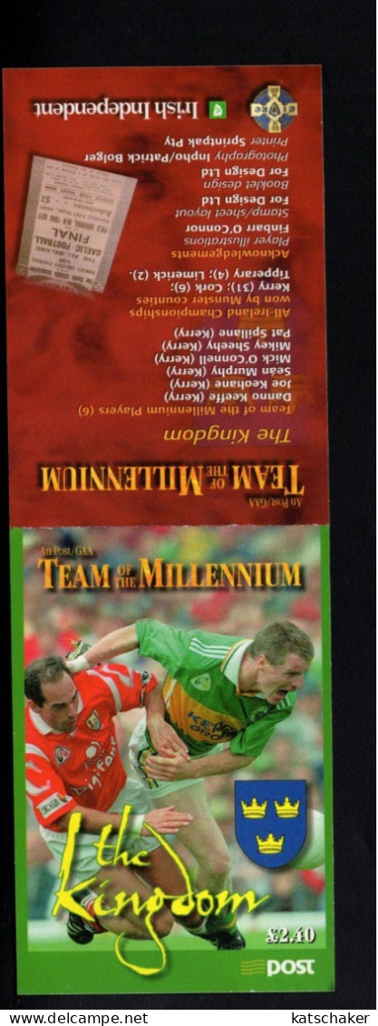 1987499683 1999 SCOTT 1191A (XX) POSTFRIS MINT NEVER HINGED - GAELIC FOOTBALL - TEAM OF THE MILLENNIUM BOOKLET - Ungebraucht