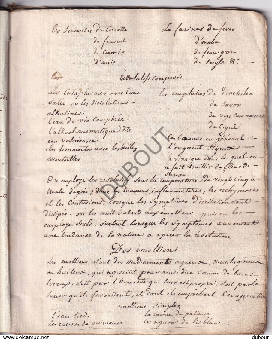 Manuscrit ±1840- Ecole De Médécine De Montpellier; Précis De Matière Médicale (V3026) - Manuscripts
